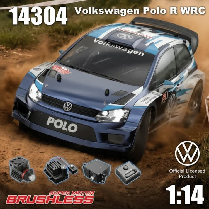 MJX Hyper Go 14304 1:14 Volkswagen Polo R WRC 43km/h Brushless RC Car